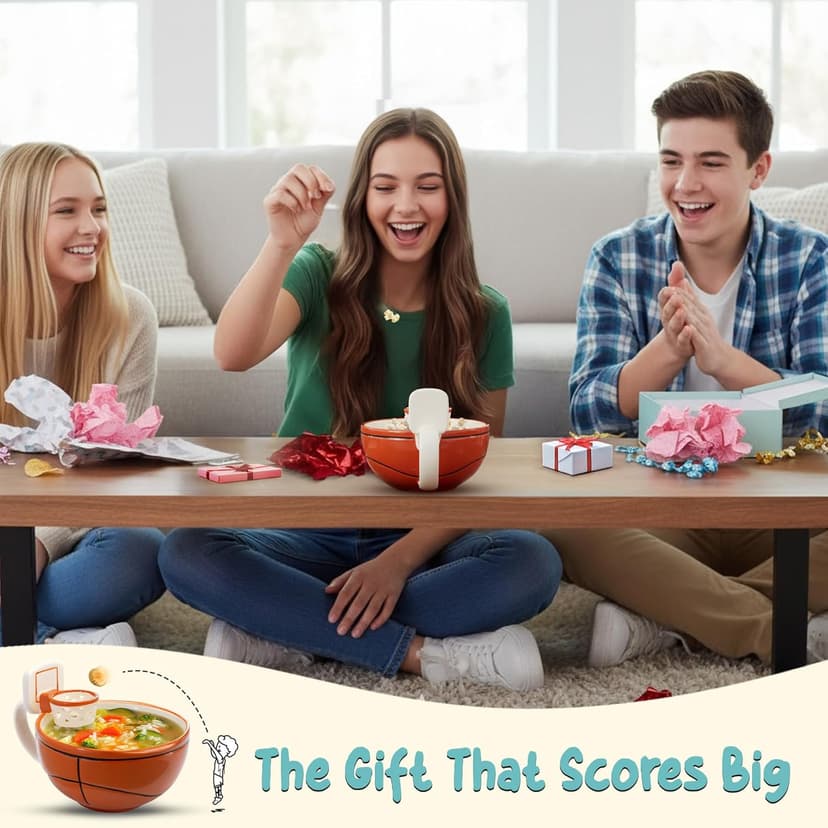 MAX'IS Creations The Mug with a Hoop Basketball Mugs Novelty Coffee Mugs Hot Chocolate Mug Coach Sports Basketball Gifts for Boys 8-12 Accessories Stuff, Funny Christmas Gifts for Kids Family, 16oz