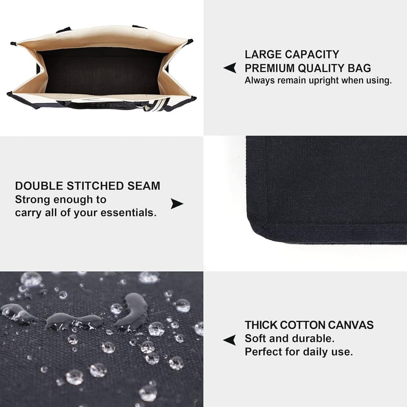 Craftique Dog Mom Tote Bag Gifts for Women, Dog Mom Birthday Gifts for Dogs Lovers, Practical Tote Bag for Shopping Travel Picnic, 17” x 6.7” x 12.5”