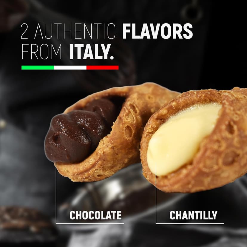 Cannoli, Gourmet Cookies. Biscotti DIY - Cannoli Experience, GIFT basket, Biscotti Italian Cookies, European Cookie, Prime Gifts for Christmas, for Friend, Women, Men or Grandma. CRAFT Your Sicilian Cannoli at Home!