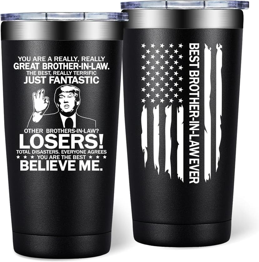 Brother In Law Gifts - Christmas, Birthday, Fathers Day, Gifts for Brother In Law - Cool Brothers In Laws Gift From Sister - 20oz Tumbler