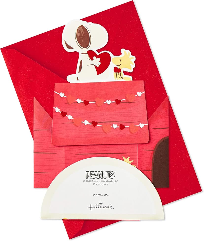 Hallmark Paper Wonder Peanuts Pop Up Valentines Day Card (Snoopy and Woodstock)