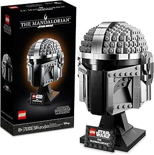 LEGO Star Wars The Mandalorian Helmet 75328 Buildable Model Kit, Display Collectible Decoration Set for Adults, Men, Women, Mom, Dad, Collectible Gift Idea
