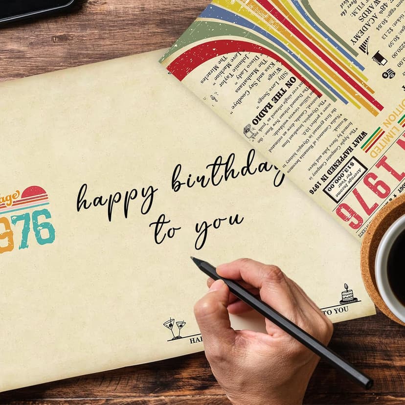 Vintage 50th Birthday Card, Happy 50th Birthday Gifts for Him Her, Funny 50 Year Old Birthday Gift Ideas for Couple, Unique 50th Birthday Decorations for Women Men