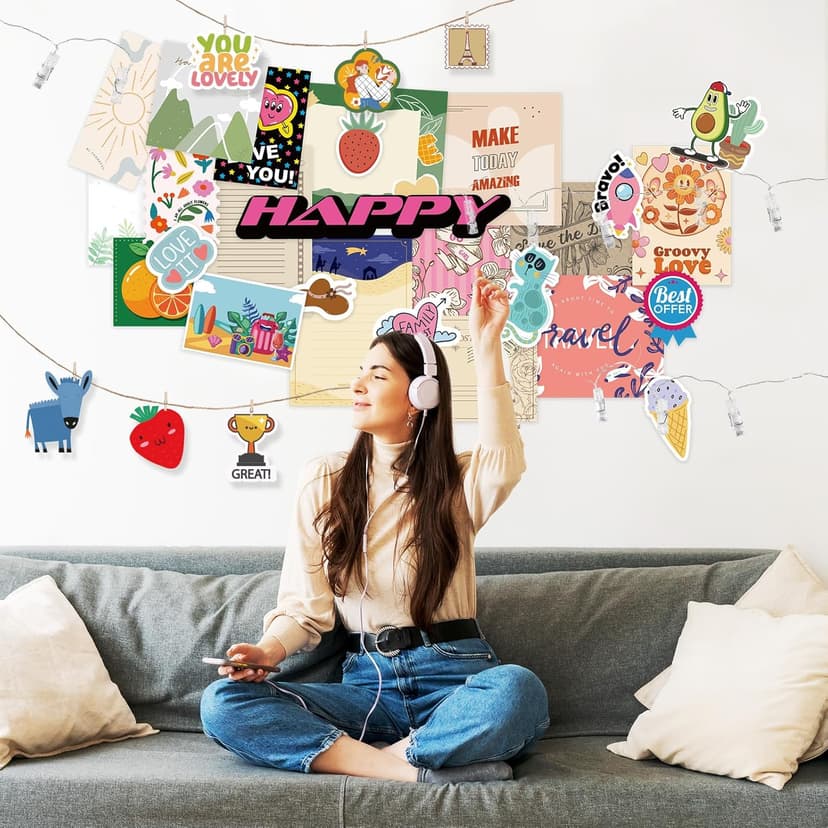 EggSun Light-Up Wall Collage Kit for Teen & Tween Girls 1000+ DIY Craft Pieces for Creative Illuminated Bedroom Art, Birthday and Room Decor Gift, Ages 11, 12,13, 14, 15, 16