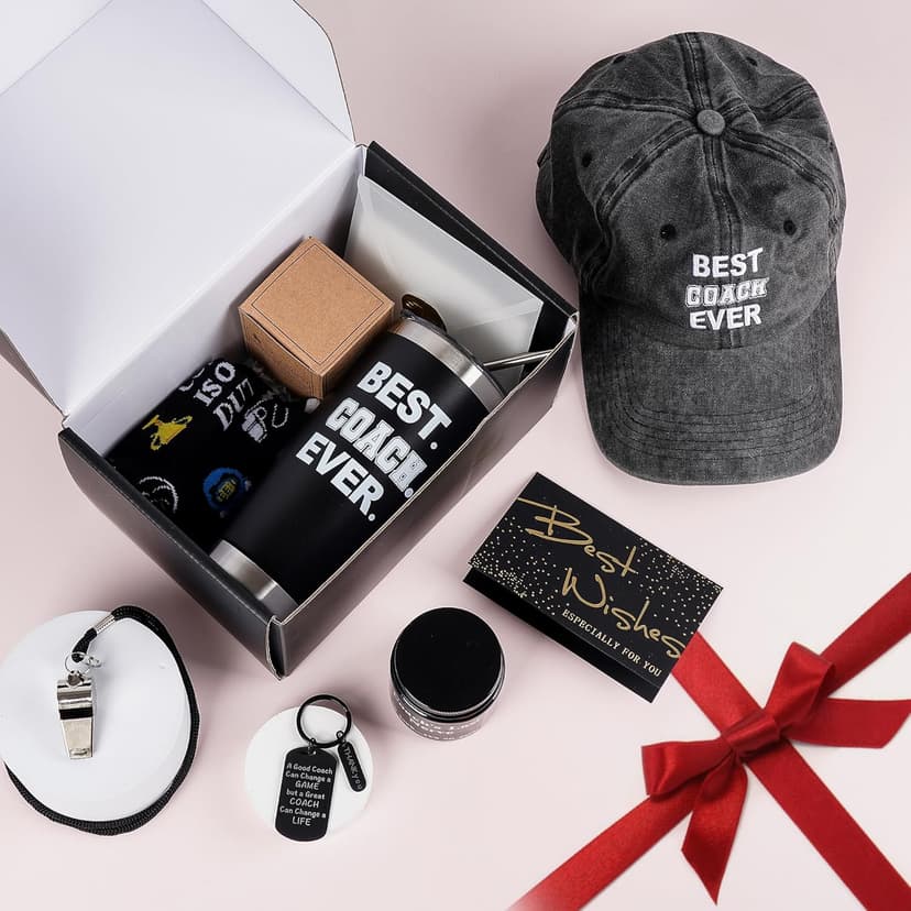 LiYiQ Coaches Gifts, Best Coach Ever, Christmas Gifts, Thank You Gift for Coach, Gift for Baseball Softball Soccer Basketball Coaches