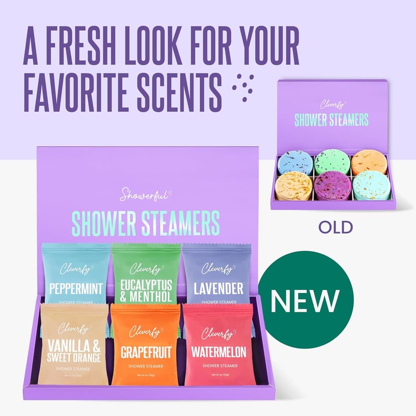 Cleverfy Shower Steamers Aromatherapy for Women and Men – Self-Care Shower Bombs for Stress Relief and Relaxation – 6 Tablets