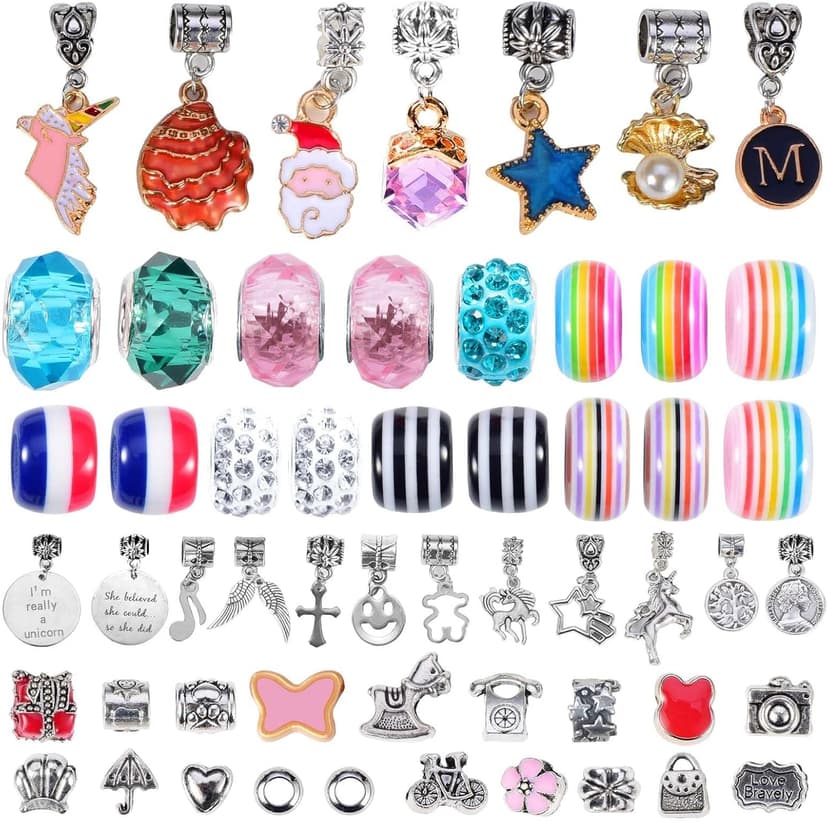 COO&KOO Girls Charm Bracelet Making Kit: Unicorn Jewelry Making Kit Gifts Crafts for Girl 8-12 A Perfect Girls Toy for Ages 6 7 8 9 10 Girl That Imagination Self-Expression and Inspires Creativity
