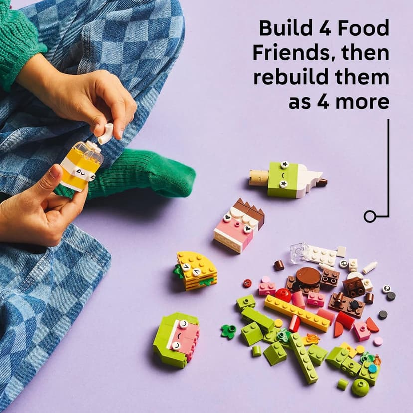 LEGO Classic Creative Food Friends Building Toy Set - Pretend Play Food for Kids, Boys and Girls, Ages 4+ - Learning and Educational Toy for Preschool - Gift Idea for Birthdays - 11039
