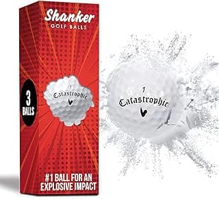 Shanker Golf Exploding Balls - Prank Balls That Explode on Impact - Funny Joke for Golfers (Sleeve of 3, Novelty)