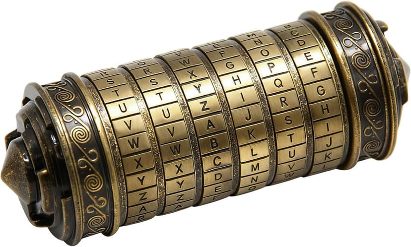 YOFIT yofit Da Vinci Code Mini Cryptex Lock Puzzle Box with Hidden Compartments for Notes Paper Money Rings Jewelry, Anniversary Romantic Birthday Gifts for Her Men Women Girlfriend