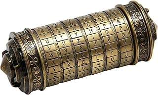 YOFIT yofit Da Vinci Code Mini Cryptex Lock Puzzle Box with Hidden Compartments for Notes Paper Money Rings Jewelry, Anniversary Romantic Birthday Gifts for Her Men Women Girlfriend