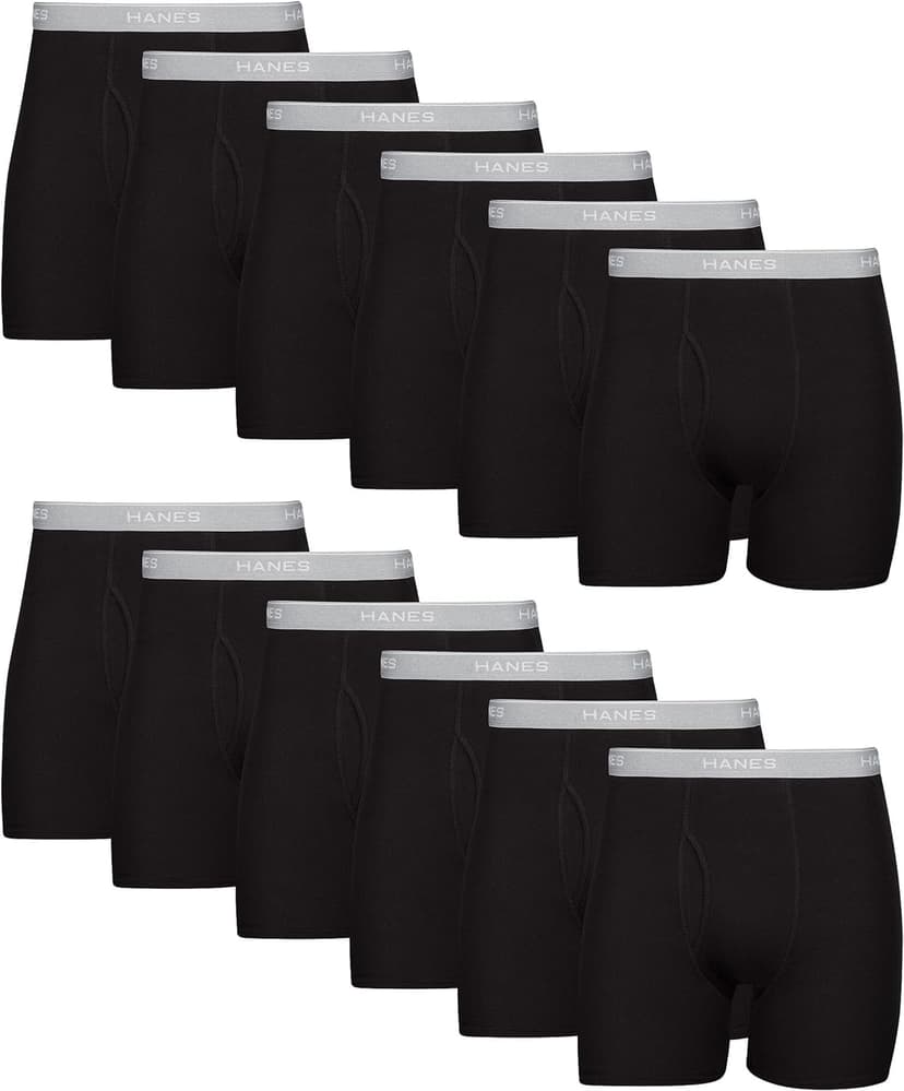 Hanes Men's Boxer Briefs, Cool Dri Moisture-Wicking Underwear, Cotton No-Ride-up for Men, Multi-Packs
