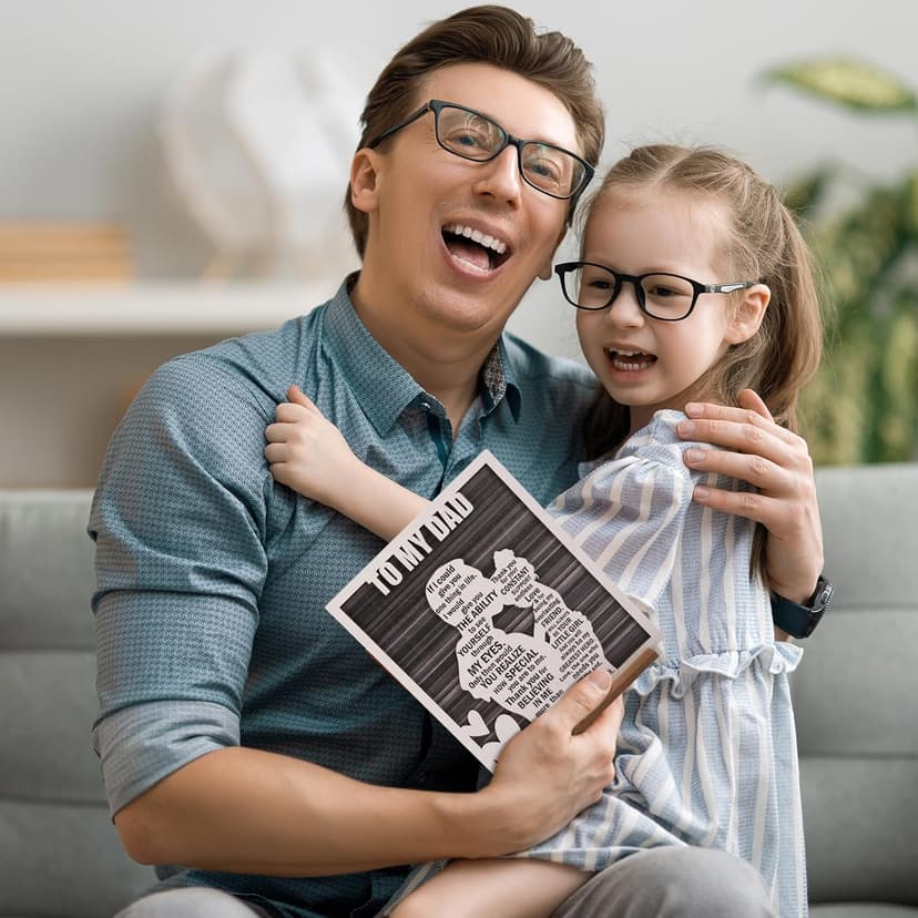 Birthday Gifts for Dad from Daughter, Easter Father’s Day Dad Gift from Daughter, Rustic Daddy and Daughter Hug Wood Sign, Papa Valentine’s, Christmas Gifts Ideas