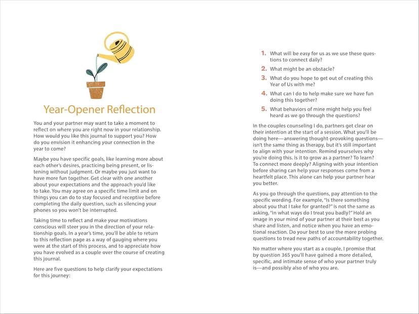 A Year of Us: A Couple's Journal: One Question a Day to Spark Fun and Meaningful Conversations (Question a Day Couple's Journal)