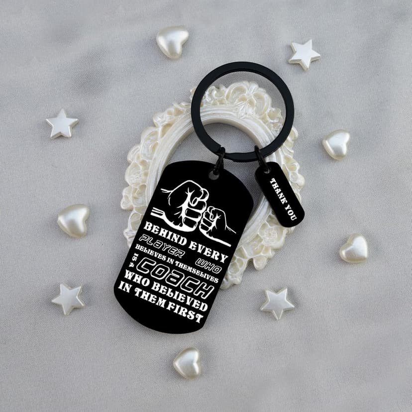 Coach Gifts for Men Coach Appreciation Gifts Basketball Coaches Gift Best Coaches Keychain Thank You Gift for Basketball Soccer Volleyball Softball Baseball Team Birthday Thanksgiving Cheer Keyring