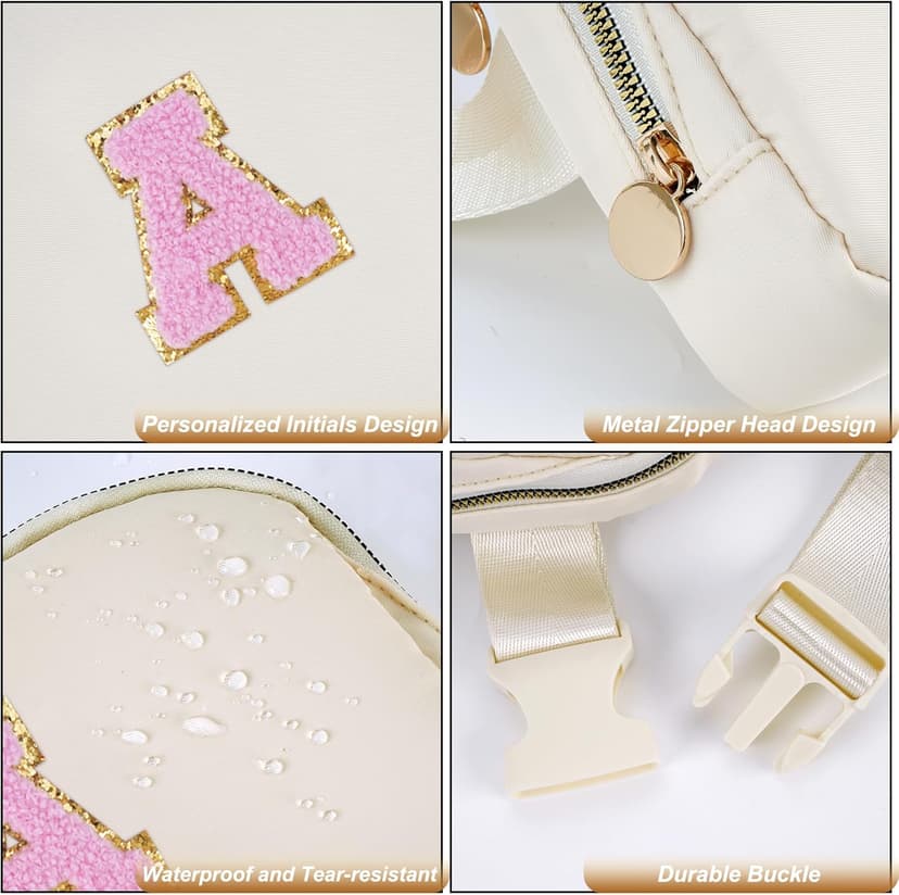 Birthday Gifts for 4 5 6 7 8 9 10 11 12 13 Year Old Girls,Graduation Gifts for Teens Kids Daughter Sister Her,Fanny Pack Crossbody Bag Belt Bag Cute Trendy Stuff | Cream,A