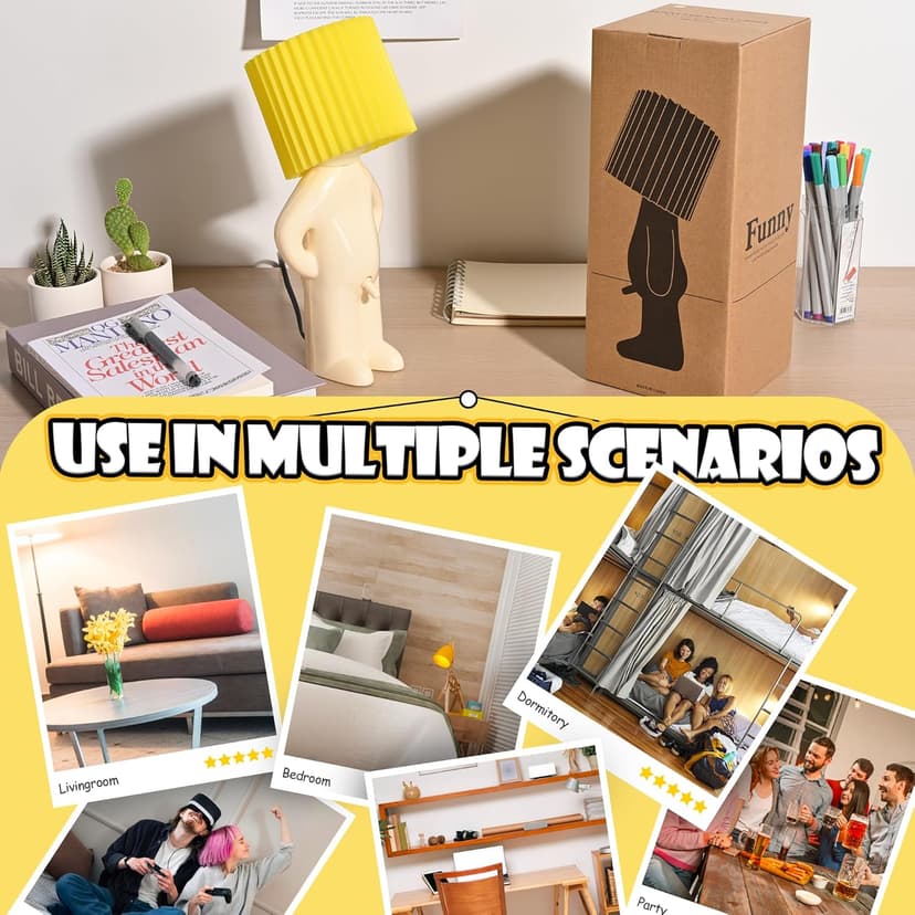 White Elephant Gifts for Adults,Bedside Night Light,Birthday Christmas Gifts for Men Women Boyfriend Girlfriend Husband Wife,Mens Gifts,Valentines Day Gifts for Him Her,Anniversary Funny Gag Gifts