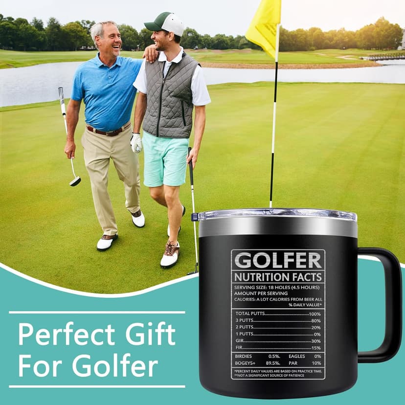 Fufendio Golf Gifts for Men, Women - Unique Mens Golf Gift for Christmas, Birthday - Cool Gifts for Golfers, Dad, Grandpa - Life Is Full of Important Choices, 14oz Golfer Coffee Mug