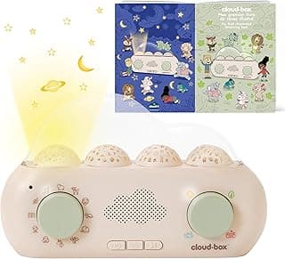 Cloudb Cloudbox Storytime Audio Story Books Toy Gift for Toddlers Kids Girls Boys | English/Spanish Voice Record Storyteller | 36 Stories, 8 Melodies, Star Projector Night Light White Noise Dreambox