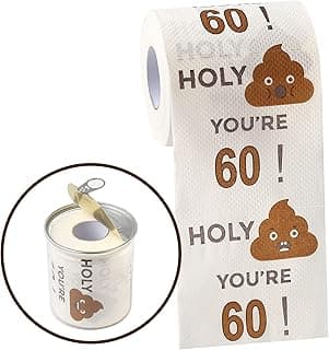 Happy Birthday Gifts for Boys Son and Girls - 3-Ply Funny Toilet Paper Roll, Birthday Toilet Paper Gag Funny Birthday Gift Novelty for Birthday Party Decorations Eighteenth Party Supplies (60th Years)