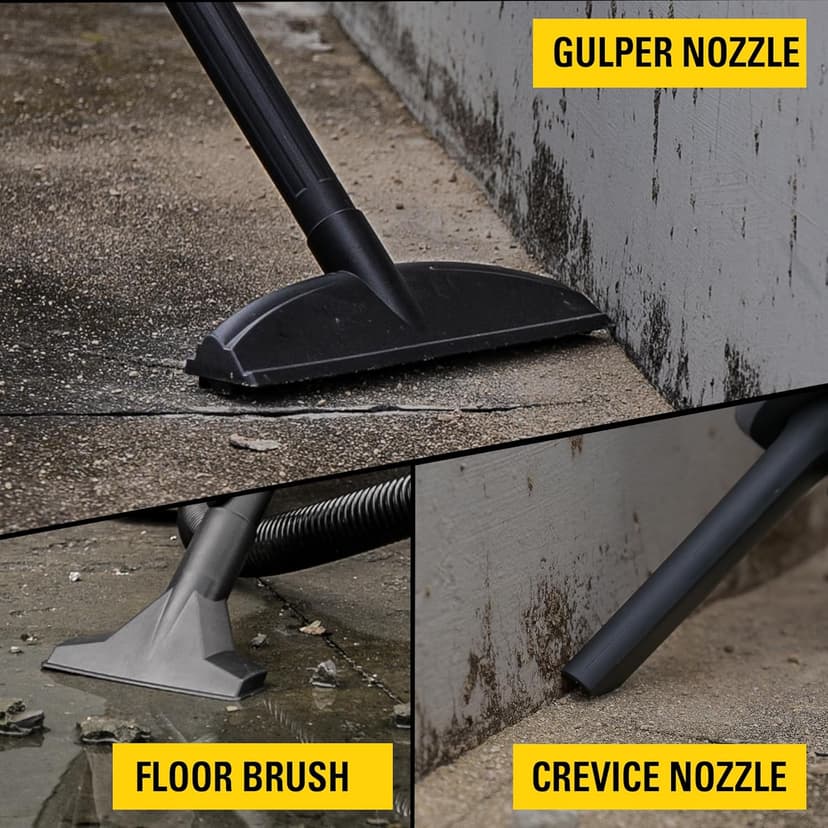 STANLEY SL18116 Wet/Dry Vacuum, 6 Gallon, 4 Horsepower, Stainless Steel Tank, 4.0 HP, Silver+Yellow