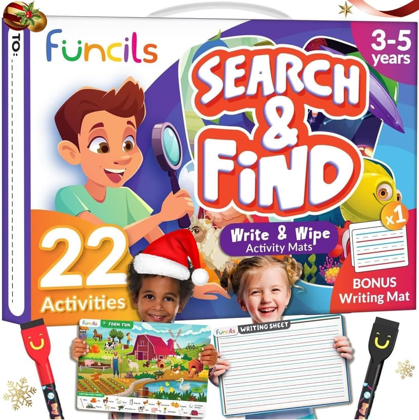 Search and Find for Kids & Toddlers - Preschool Learning Activity Book, Art and Craft Supplies, Seek Find Games, Birthday Gifts for Girls & Boys, Educational Toys for Ages 3, 4, 5, 6 Year Old