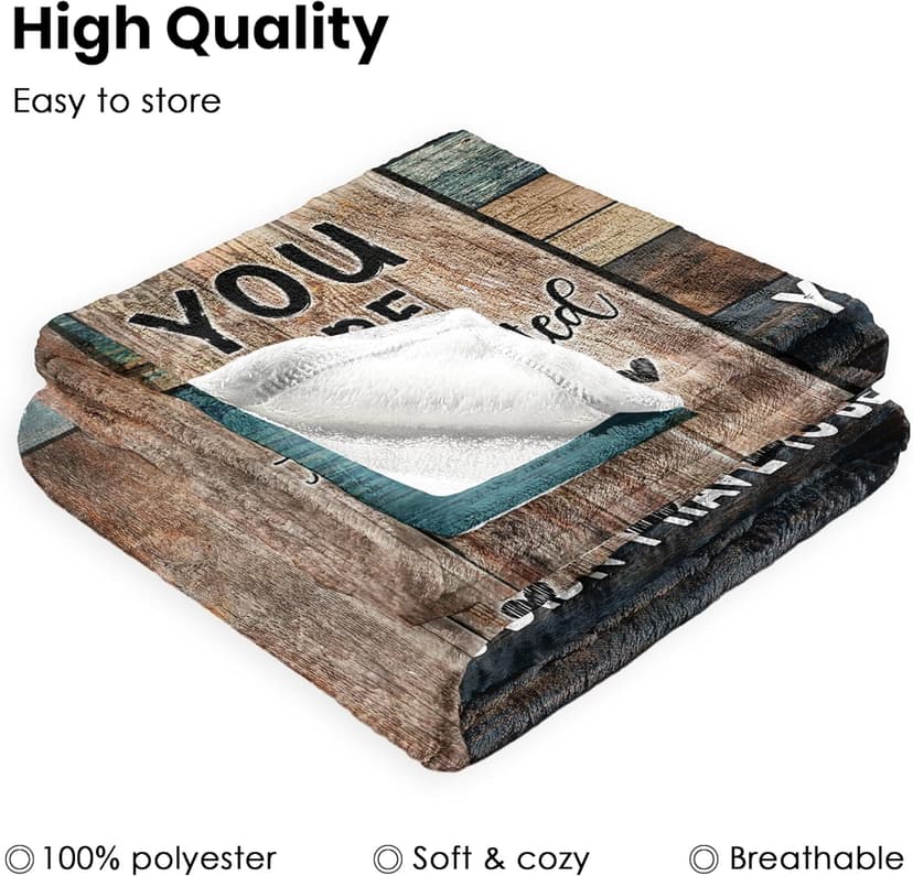 Bonus Dad Gifts - Step Dad Birthday Gifts from Daughter, Son - Stepdad Birthday Gifts - Stepped Up Dads Gift - Bonus Dads Throw Blanket 60" x 50"