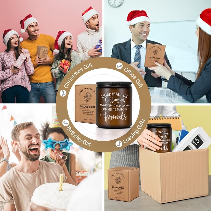 Coworker Leaving Gifts for Women Men - Funny Farewell Candle Gift for Colleagues Friends Going Away Birthday Christmas Office Goodbye Present for Work Bestie Boss Female Male