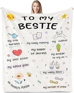 Best Friend Birthday Gifts for Women, Gifts for Best Friend Woman, Bestie Gift for Women, Friendship Gift for Woman, to My Bestie Present Blanket 50"X60"