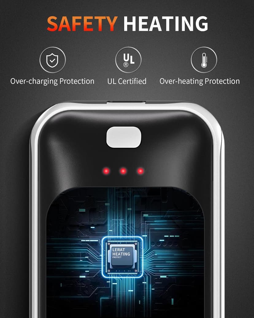 Hand Warmers Rechargeable, 2 Pack Electric Hand Warmer, Reusable Portable Pocket Heater USB Handwarmers, Gifts for Men, Women, Indoor, Outdoor, Hiking, Skiing, Camping, Hunting Accessories