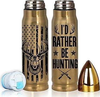 Limima Limima Hunting Gifts for Men – Funny 17oz Tumbler with Lid, I'd Rather Be Hunting Design, Unique Christmas, Xmas and Birthday Gift for Hunters, Perfect for Dad, Son, Husband, or Friends