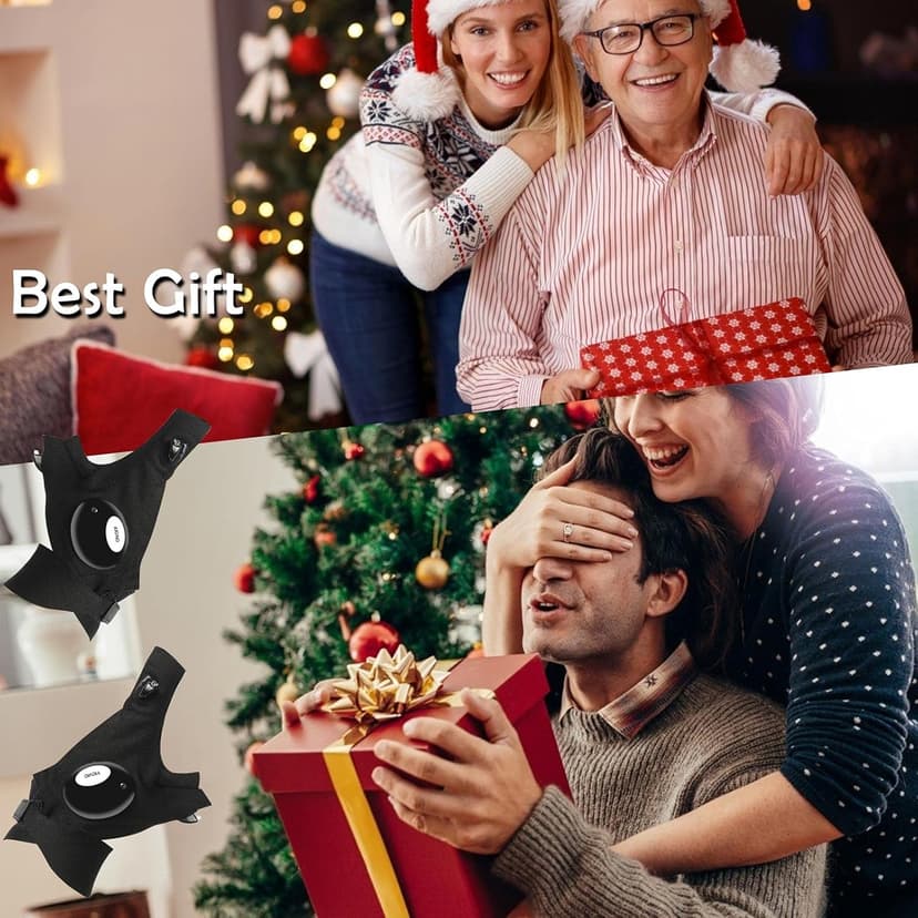 LED Flashlight Gloves, Gifts for Men Him Boyfriend Husband, Cool Gadget Finger Lights Waterproof for Camping Fishing Repairing, Fathers Day Christmas Birthday Gift