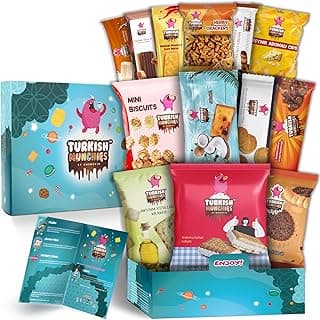 Midi International Food Hamper | Premium Exotic Foreign Foods | Unique Hampers & Gourmet Gift for Men and Women | American Alike Retro Turkish Foods | 12 Full-Size + 1 Bonus Snacks