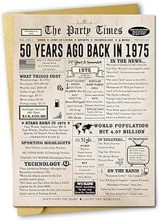 Ziwenhu Large 50 Years Old Birthday Gifts for Women Men,Happy 50th Birthday Card for Husband Wife,50 Anniversary Card Gifts for Mom Dad,50th Birthday Decorations