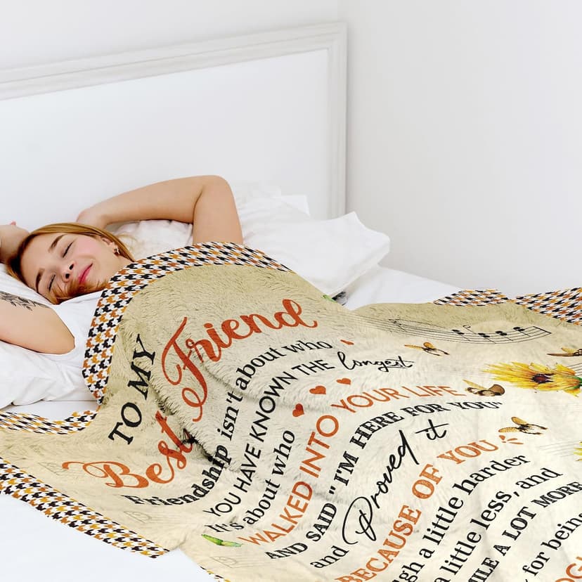 Best Friend Birthday Gifts for Women, Bestie Gifts for Women, Best Friends Blanket, Gift for Best Friend Woman, BFF Bestie Bday Presents Idea, to My Bestie Throw Blanket 60"X50"