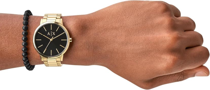 A|X Armani Exchange Men's Watch with Three-Hand Analog Display and Stainless Steel or Leather Band, Watch for Men