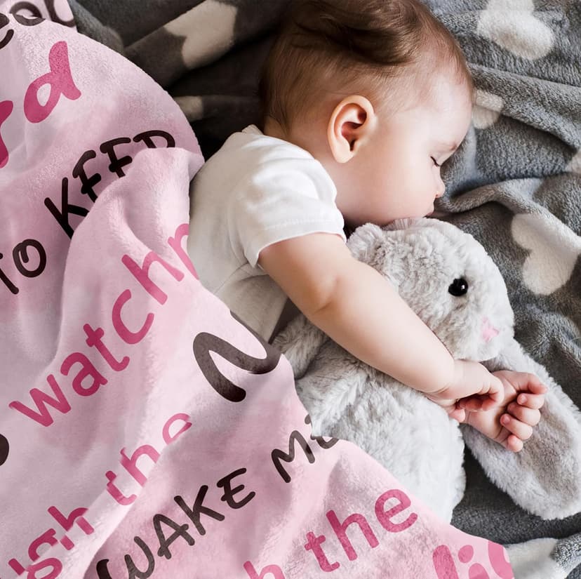 Nicetous Baptism Gifts for Girl Boy Blanket 50x40in, Baptismal Gifts for Women/Kid/Baby Girl, Baptism Favors, Christening Gifts for Girls, Baptism Gift Idea Throw Blanket