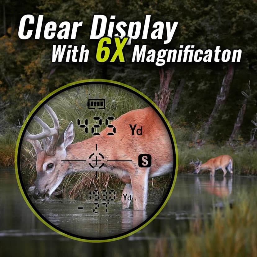 TIDEWE Hunting Rangefinder with Rechargeable Battery, 700/1000Y Camo Laser Range Finder 6X Magnification, Distance/Angle/Speed/Scan Multi Functional Water-Resistant Rangefinder with Case