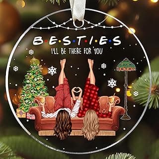 Best Friend Ornaments for Christmas Tree - Bestie Gifts - Friendship Christmas Ornaments - Acrylic Ornament