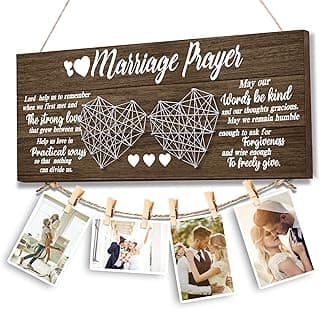 Wedding Gifts Bridal Shower Gifts for Bride and Groom Engagement Present for Wife NewlyWed Marraige Prayer Photo Holder