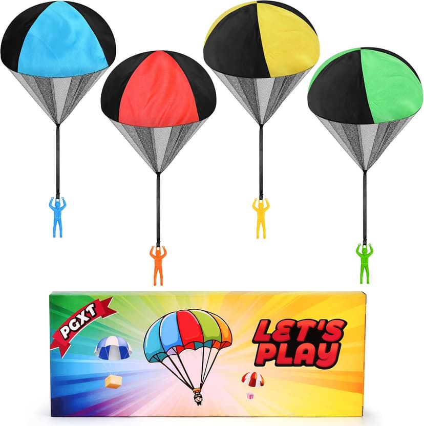 Parachute Toy for Kids, Outdoor Toys Flying Parachute Men, Inside & Outside Toys for or 3 4 5 6 7 8 9 10 11 12 Year Old, Christmas Stocking Stuffers for Kids Idea 2025 Unique Boys Party Favors