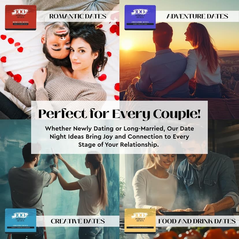 100 Date Night Ideas Scratch-Off Cards: Fun & Romantic Game for Couples | Special Anniversary Surprise for Him, Her, Boyfriend, Girlfriend, Wife, or Husband | 5 Categories for Relationship Building!