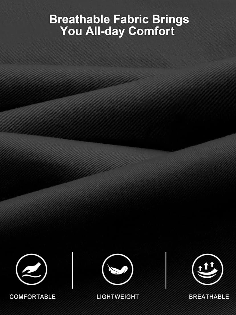 PLEPAN Men's Casual Cargo Pants Drawstring Hiking Pants Workout Tactical Joggers Sweatpants for Men