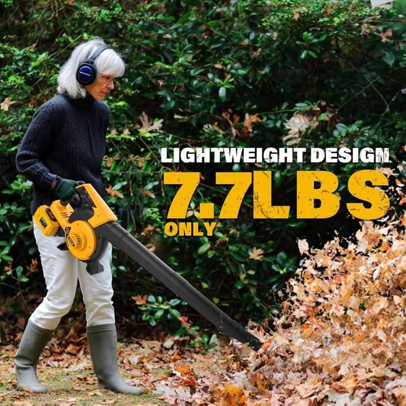 Cordless Leaf Blower & Vacuum, 3-in-1 Leaf Vacuum Mulcher with Bag, 40V 360CFM 5-Speeds Brushless Battery Operated Leaf Blower for Lawn Care with 2 x 4.0Ah Battery & Charger Included