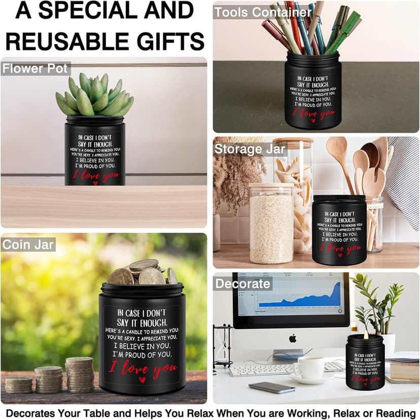 Homsolver Anniversary Wedding Birthday Gifts for Him Boyfriend Husband, Unique Romantic Gift for Him Lavender Candle, Funny Romantic Anniversary Birthday Gifts for Him,Boyfriend, Husband