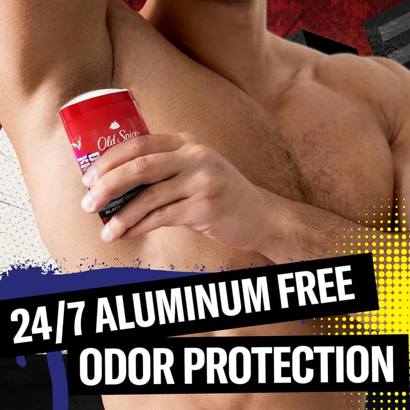 Old Spice Aluminum Free Deodorant for Men, 24/7 Freshness & Lasting Scent, Long Lasting Odor Protection, Smell Like a Hero, Batman, Black Cherry and Nightfall Scent, 3.0 oz
