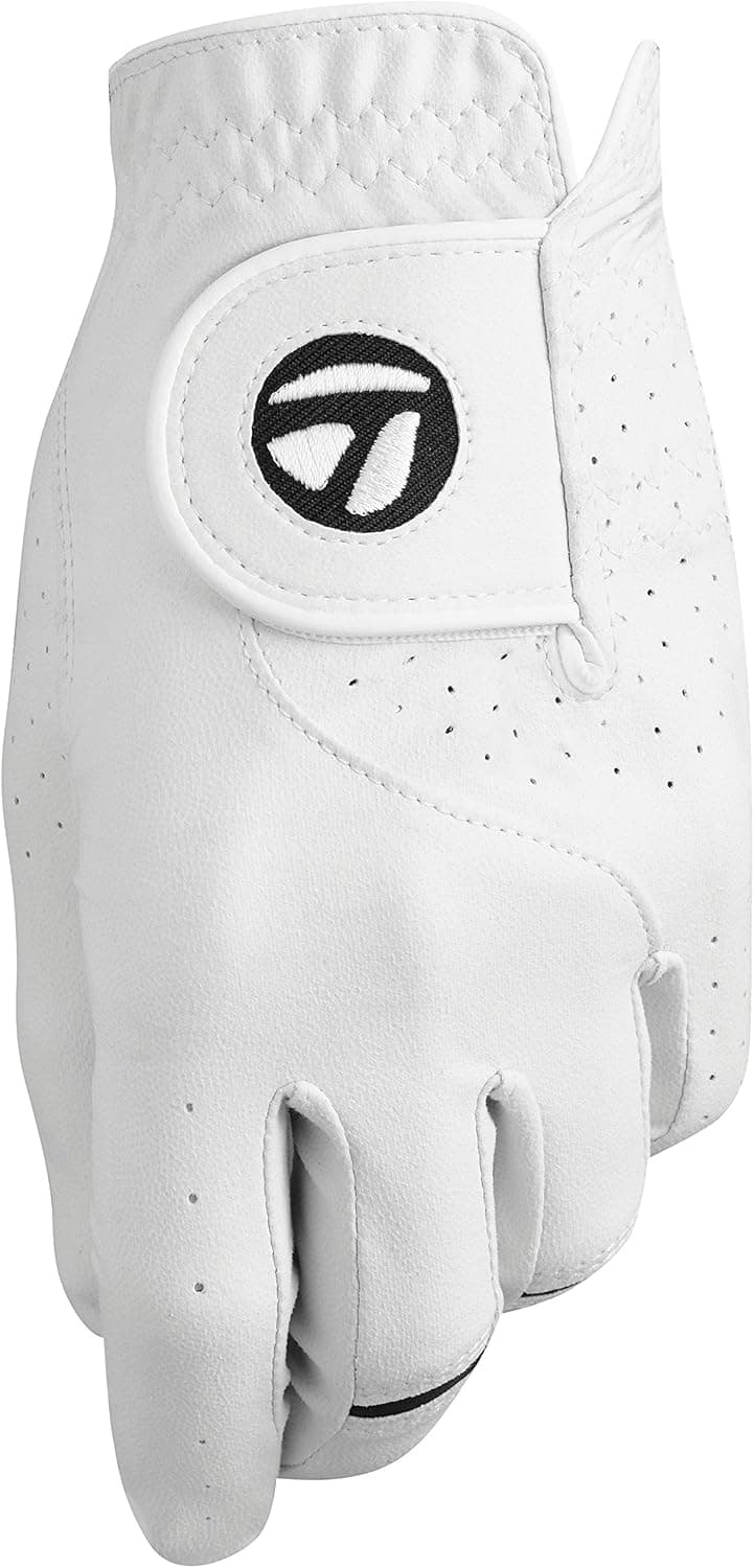 TaylorMade Golf STRATUS TECH GLOVE 2-PACK (WHITE, LEFT HAND, LARGE), WHITE(LARGE, WORN ON LEFT HAND)