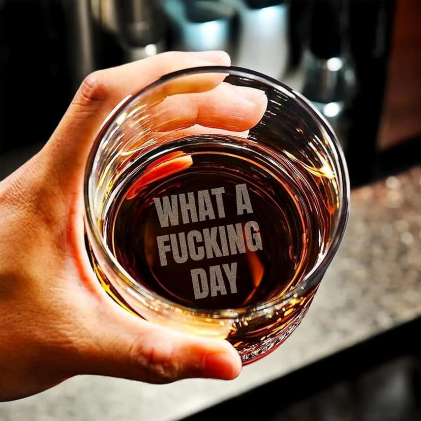 On The Rox Engraved Whiskey & Bourbon Glass Gifts - Personalized 11 oz Message Scotch Glass - Fun Gift For Him - Birthday, Anniversary