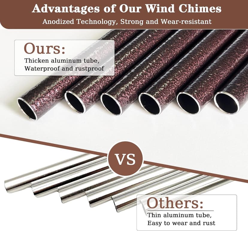 60th Birthday Gifts for Women, 32” Wind Chimes Happy 60 Year Old Birthday Gifts for Her Mom Sister Wife Grandma