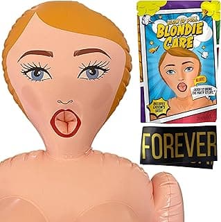 Inflatable Doll with Groom Sash - Bachelor Party Favors - Bachelor Party Decorations - Bachelorette Party Favors - Gag Gifts - 60" Blondi Care
